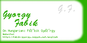 gyorgy fabik business card